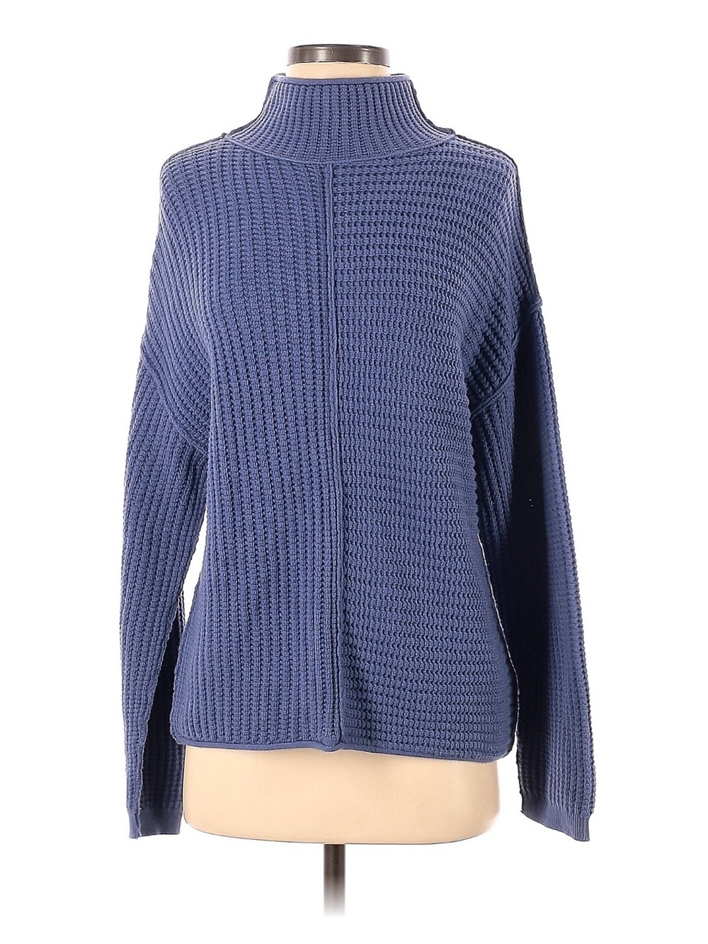Sonoma Blue Waffle Knit Turtleneck Sweater